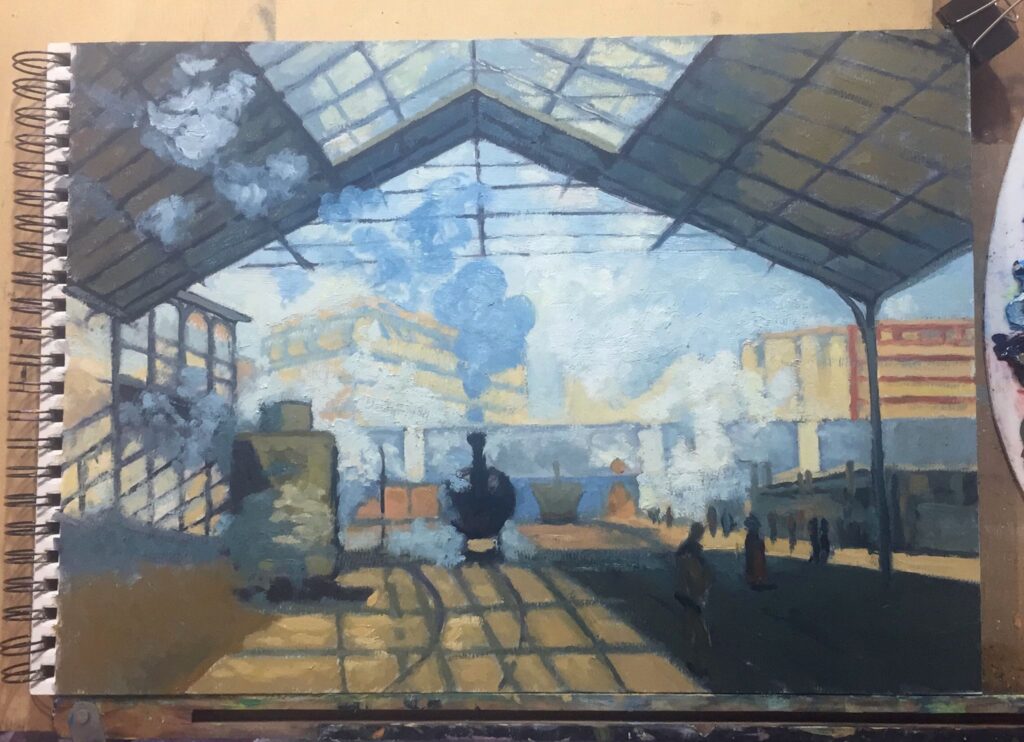 Estación Monet en óleo