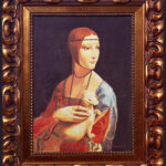 Reproducción temple al huevo. Dama con armiño