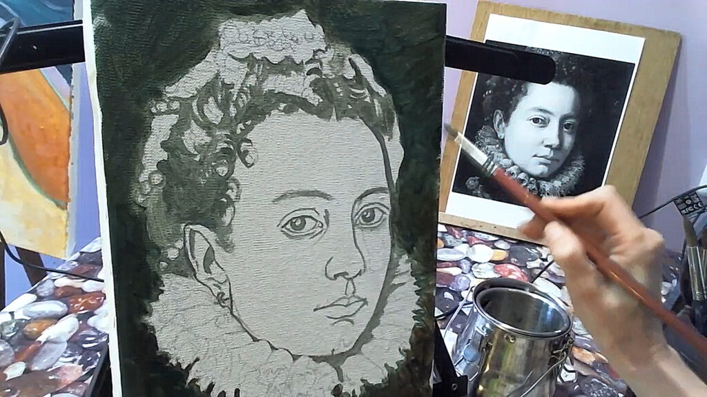 Grisalla Óleo Sofonisba Anguisola 01