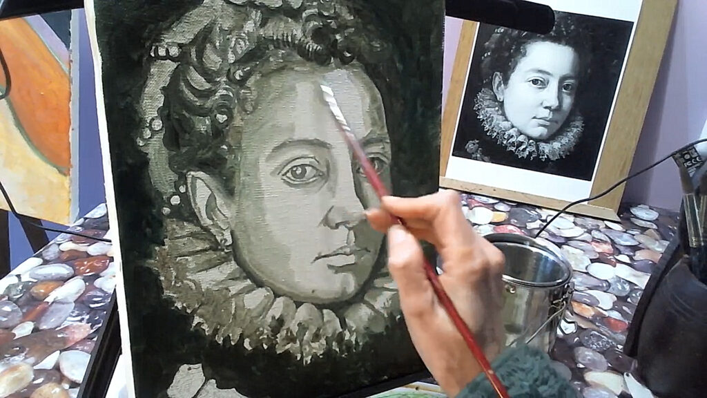 Grisalla Óleo Sofonisba Anguisola 02