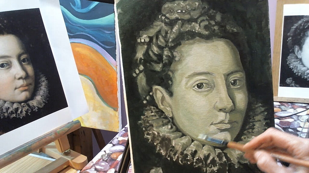 Grisalla Óleo Sofonisba Anguisola 04