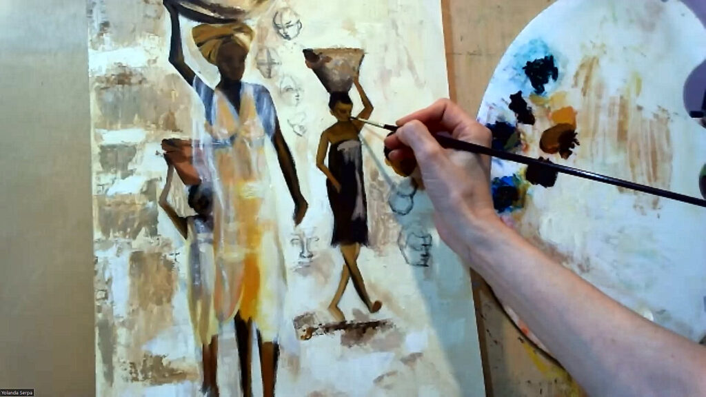 Óleo mujeres africanas