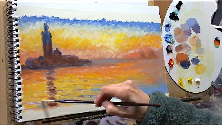 Clase impresionismo óleo